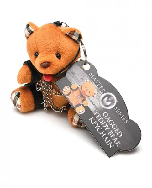 Ms Gagged Teddy Bear Keychain
