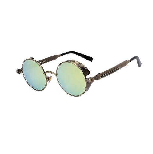 Round Metal Steampunk Sunglasses for Men Women - Image 13