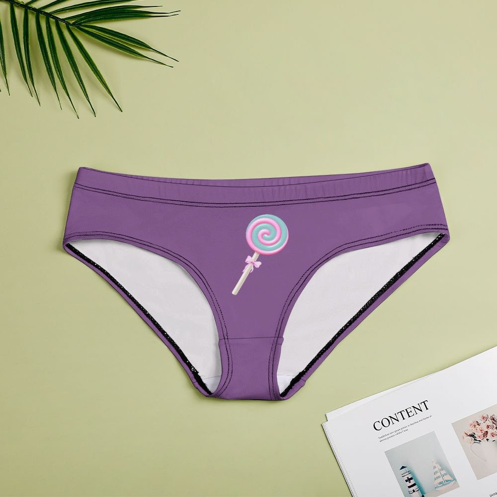 Cute Women's Low Waist Panties with Lollipop - Image 17