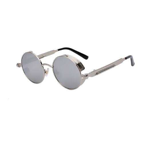 Round Metal Steampunk Sunglasses for Men Women - Image 14