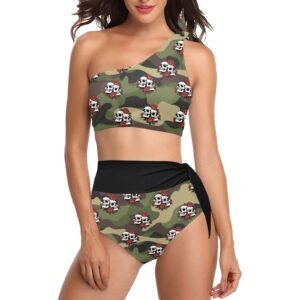 Skull Camo One-Shoulder Set