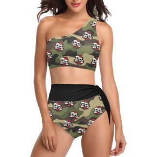 Skull Camo One-Shoulder Set