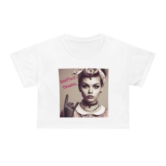 Vintage-Inspired Crop Tee with Graphic Print - Gakface Original
