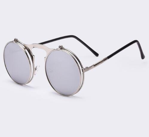 Round Designer Steam Punk Men Sunglasses - Image 6
