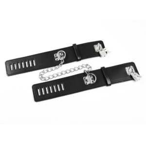 Sexy Leather Lockable Handcuffs