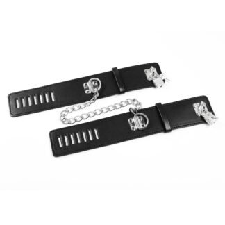 Sexy Leather Lockable Handcuffs