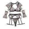 Embroidered Six-Piece Seduction Set