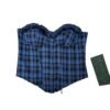 Plaid Provocation: Strapless Fishbone Corset Vest