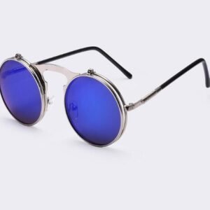 Round Designer Steam Punk Men Sunglasses