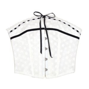 White Herringbone Corset