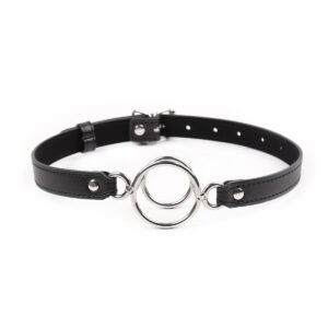 Double-Ring Leather Mouth Plug