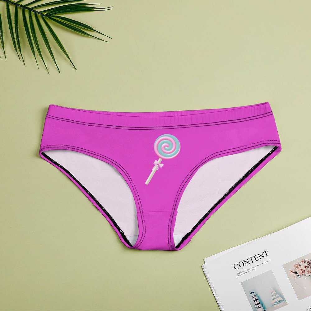 Cute Women's Low Waist Panties with Lollipop - Image 22