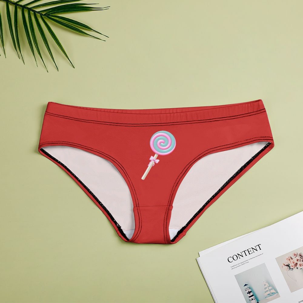 Cute Women's Low Waist Panties with Lollipop - Image 12