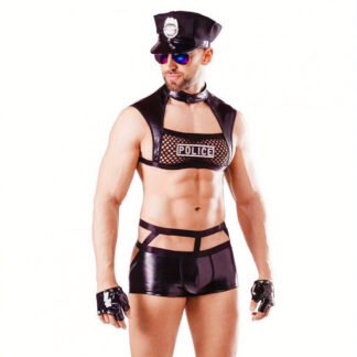 Black Patent Temptation Police Set