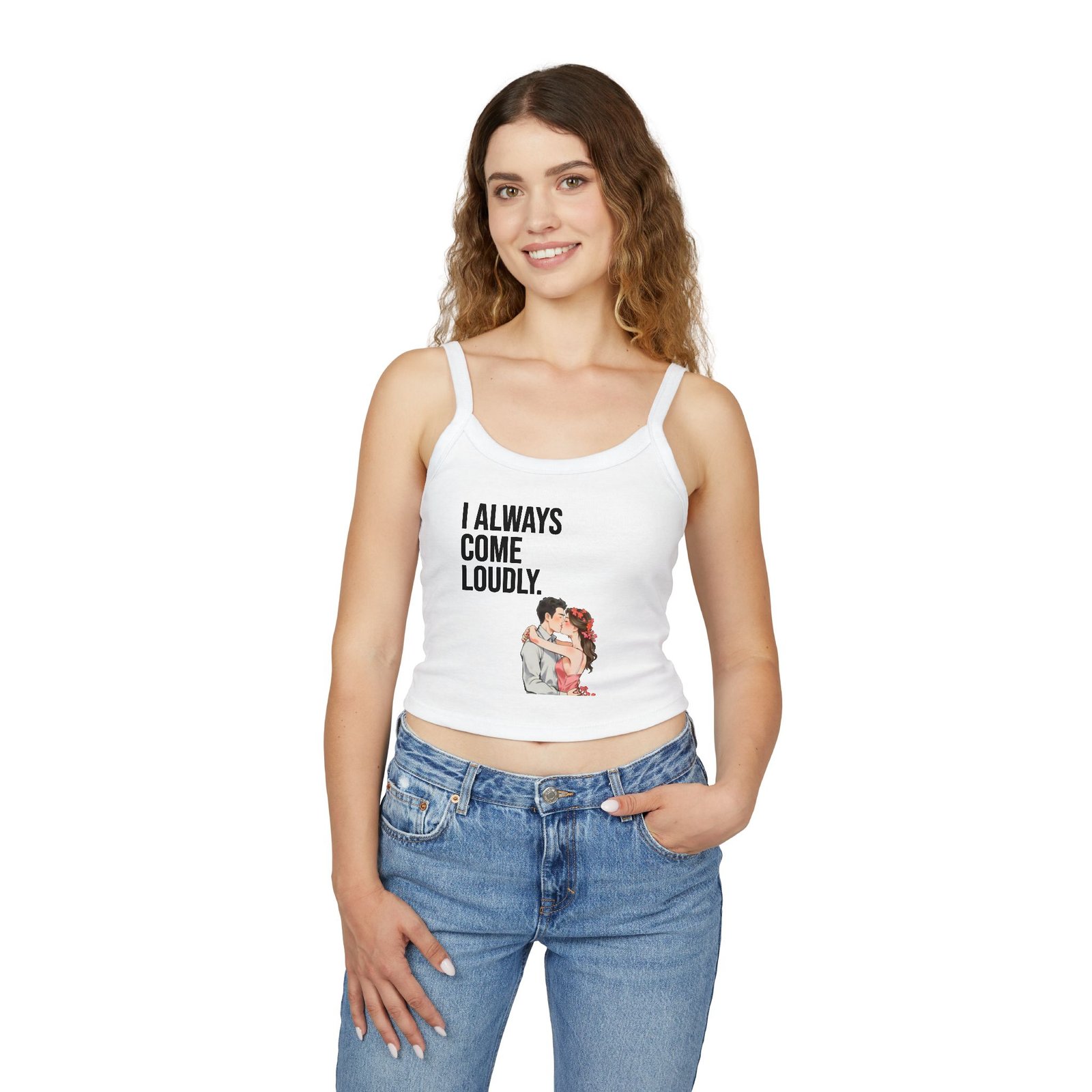 Women's "Coming" - Spaghetti strap tank-top