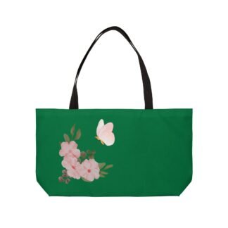 GakFace Weekender Tote Bag — Green Blossom