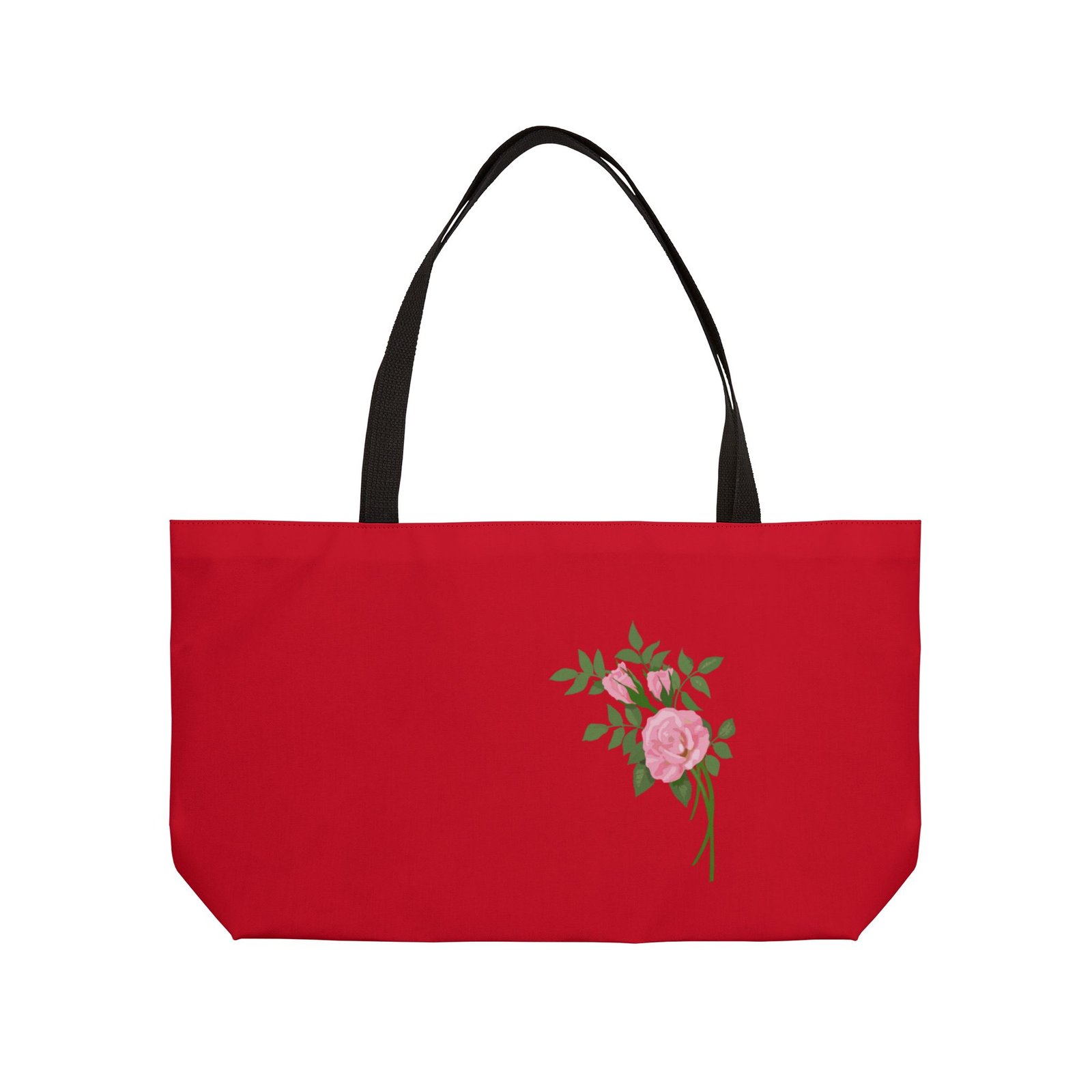 GakFace Floral Weekender Tote Bag — Red Rose Bouquet - Image 2