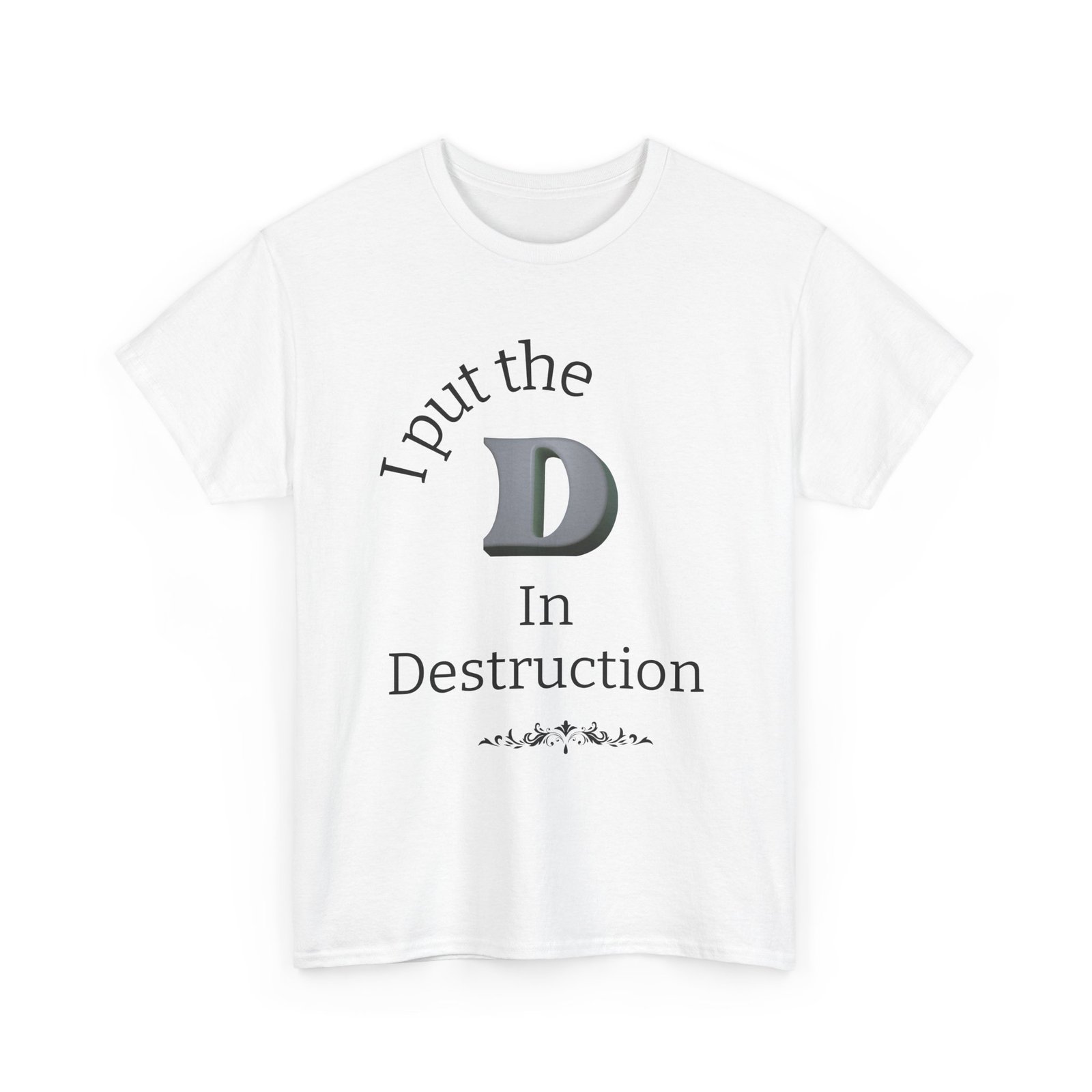 Men's "Destruction" - Heavy Cotton T-Shirt - Image 3