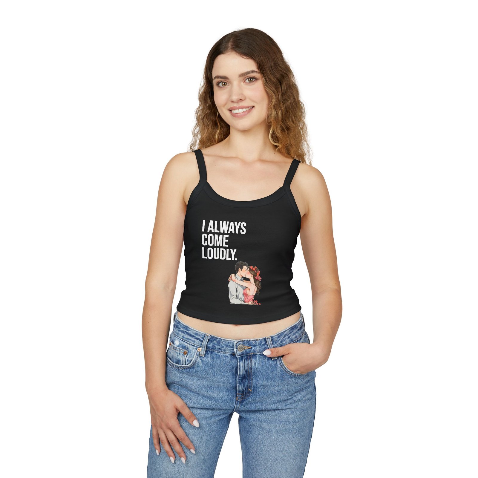 Women's "Coming" - Spaghetti strap tank-top - Image 7