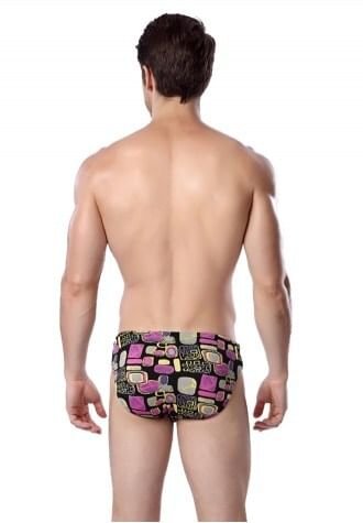 Purple Block Printed Hip Brief - Image 4