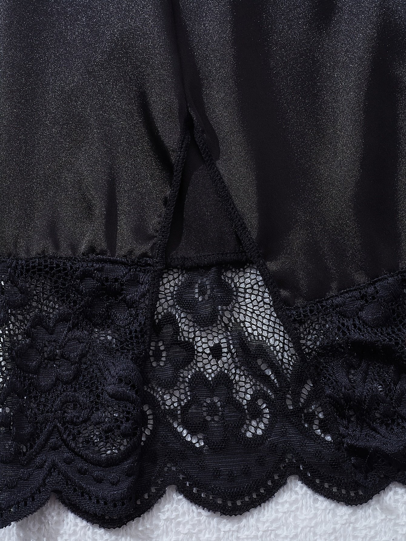 Contrast Lace Nightgown Set - Image 10