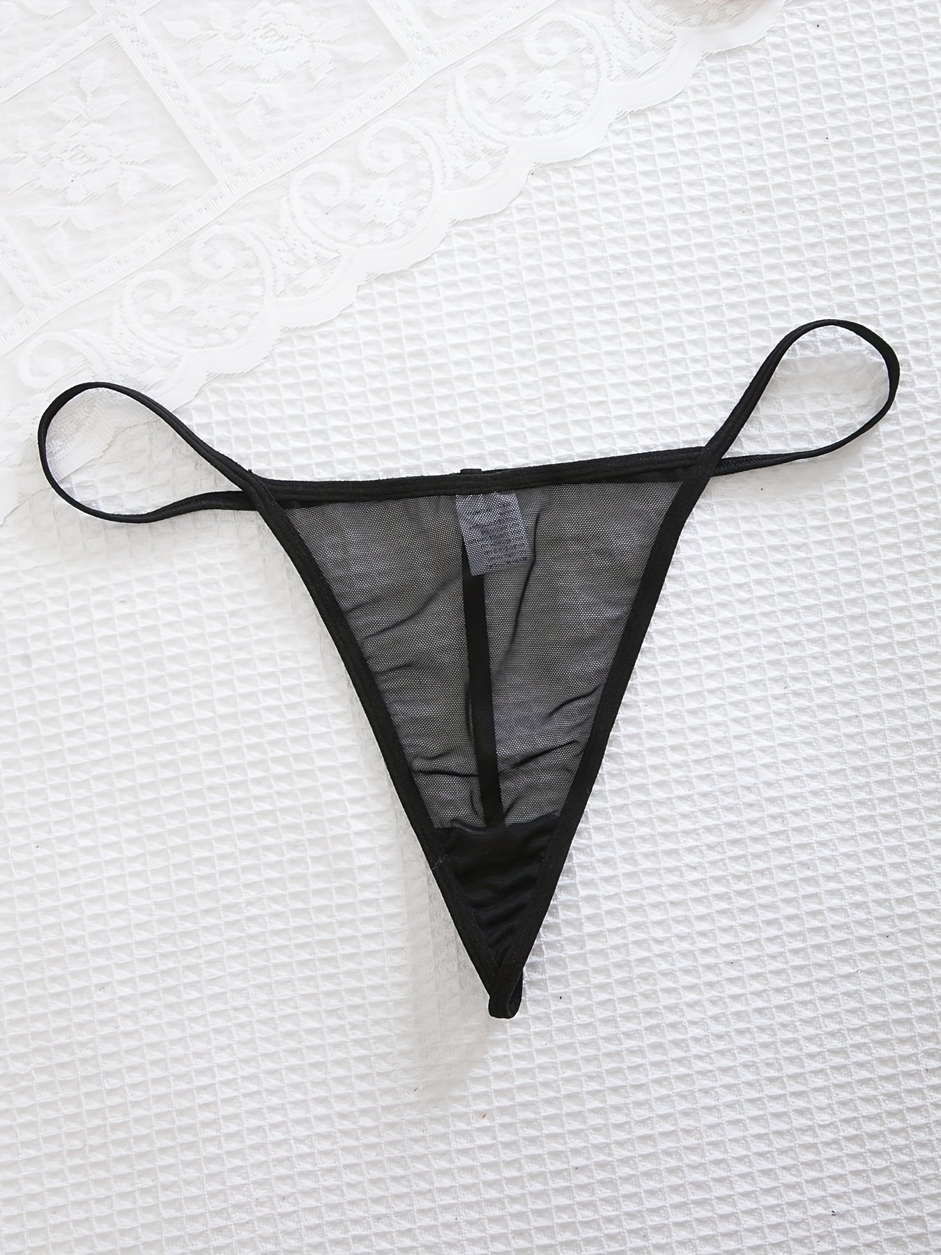 Sexy Black & Pink Lace Lingerie - Image 7