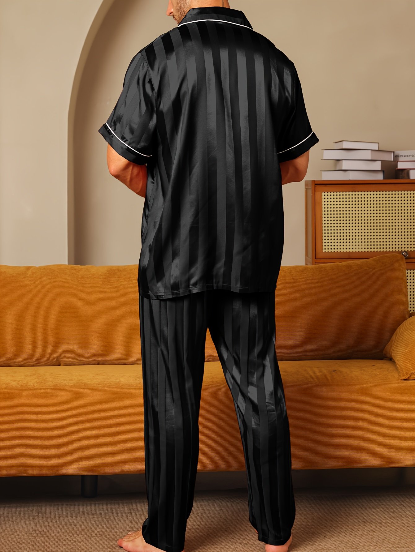 Solid Color Men's Pajamas - Image 9