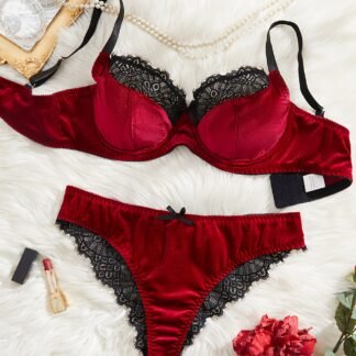 Korean Velvet Bra/Panty Set