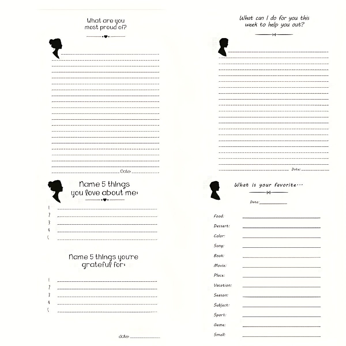 Couples Back & Forth Diary – Spiral Love Journal - Image 6