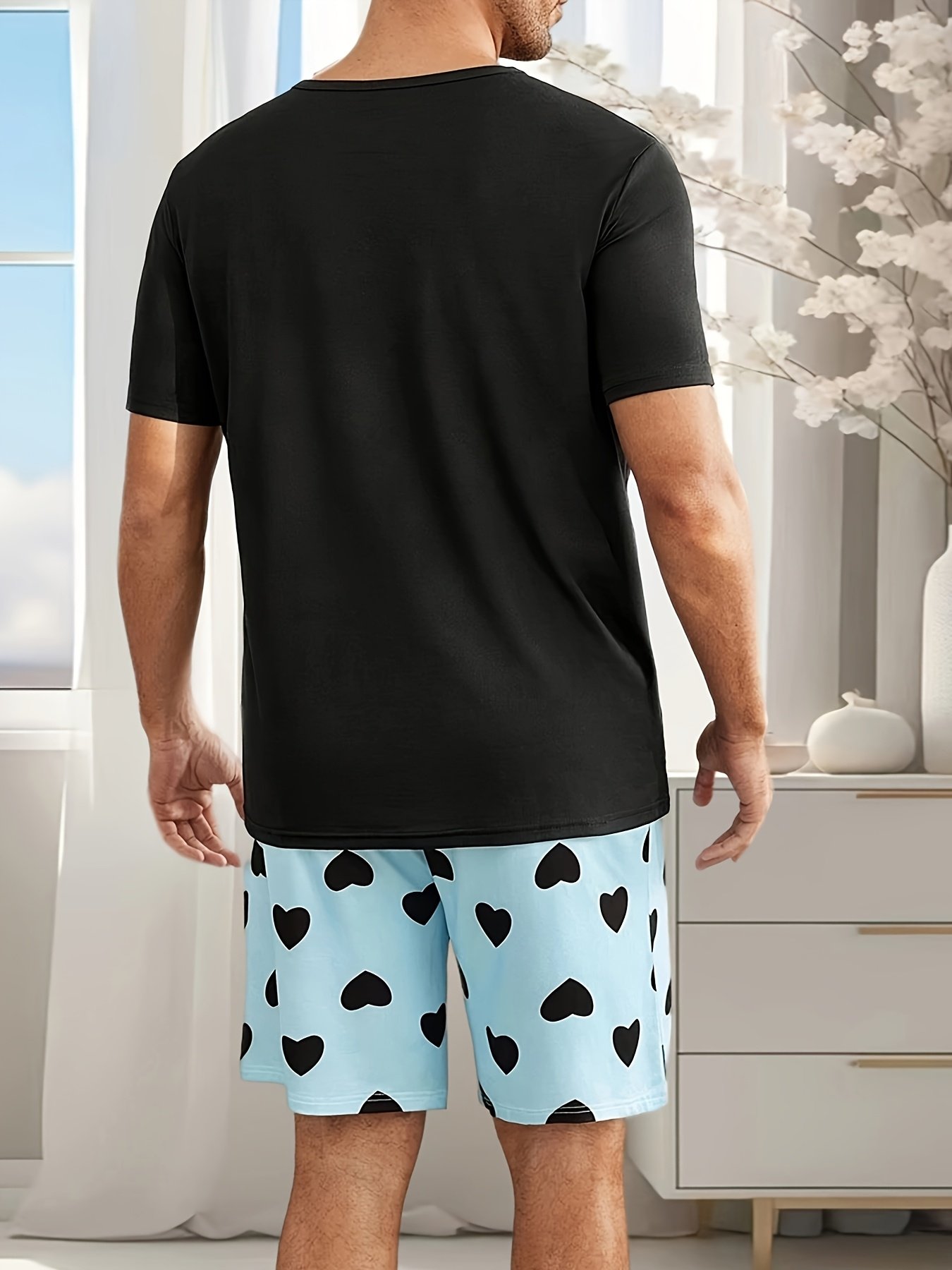 Matching Pajama Set – Blue & Black Hearts - Image 8
