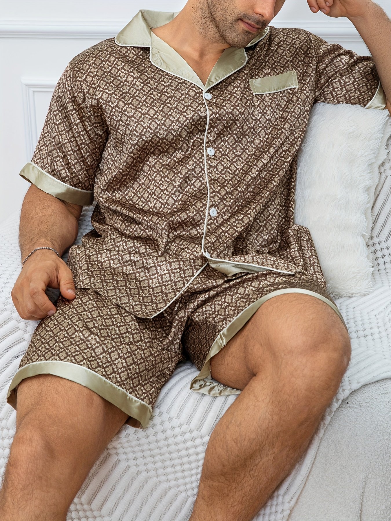 Men'S Casual Summer Shorts Pajama Set - Image 6