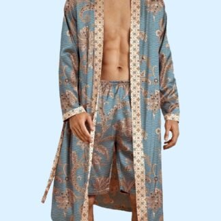 Floral & Fine - Men’s Robe & Shorts Set
