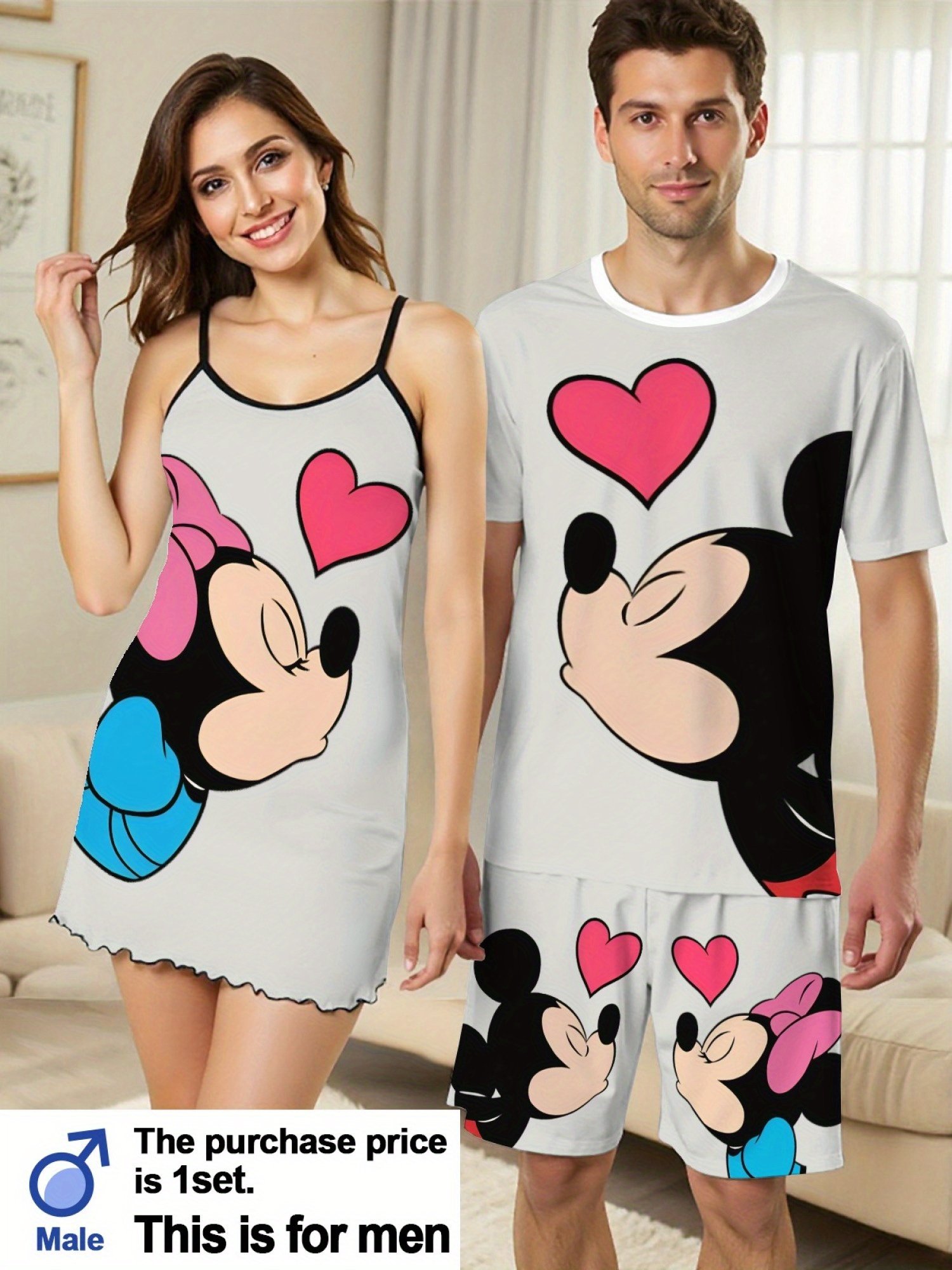 Mickey & Minnie Couple Pajama Set - Image 6