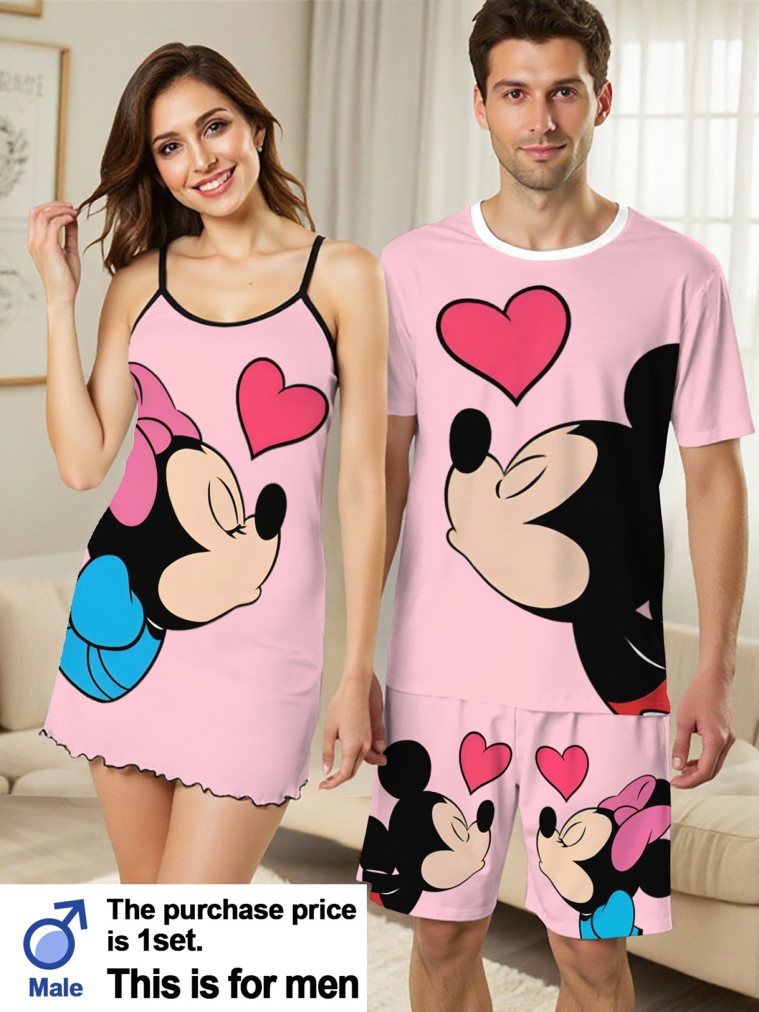 Mickey & Minnie Couple Pajama Set - Image 7