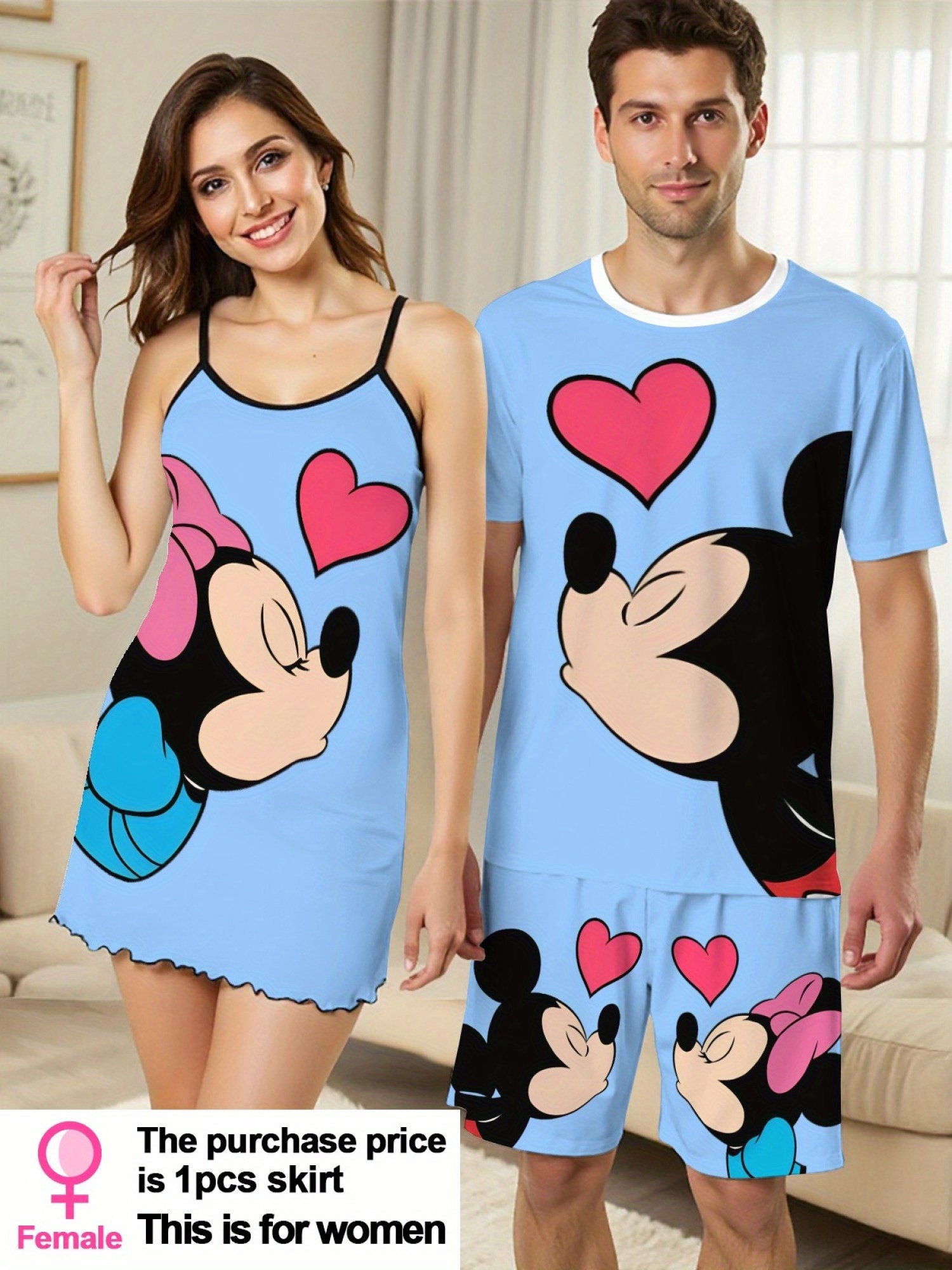 Mickey & Minnie Couple Pajama Set - Image 9