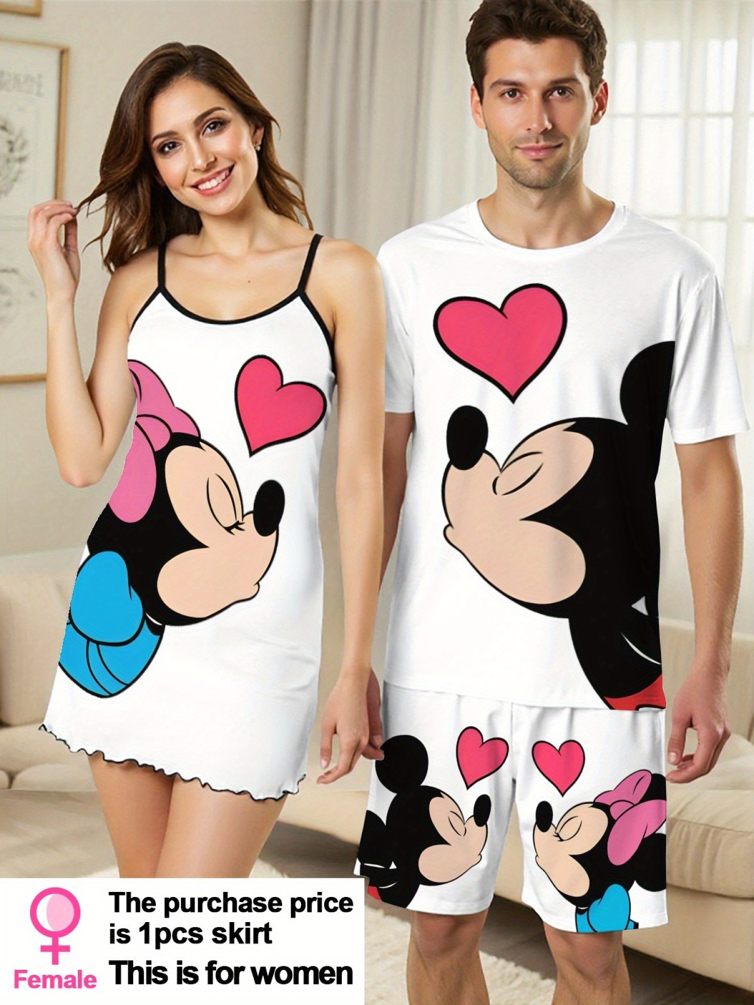 Mickey & Minnie Couple Pajama Set