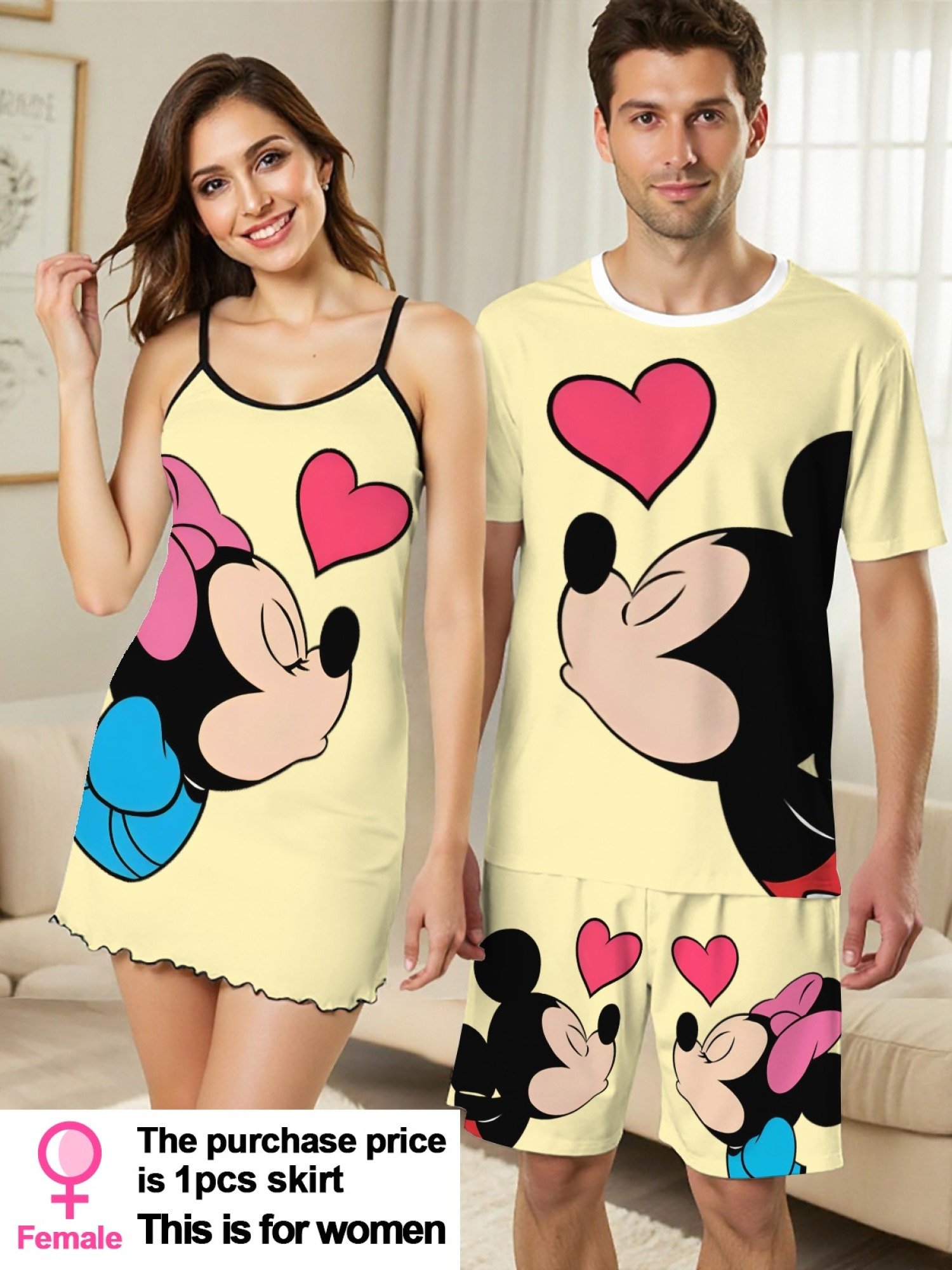 Mickey & Minnie Couple Pajama Set - Image 4