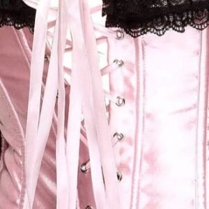 Satin Ruffle Corset Dress with Ribbons