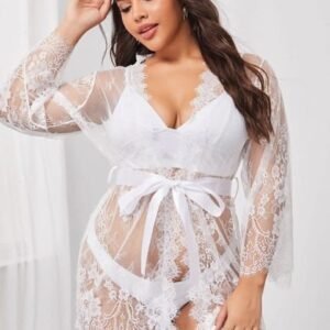 Enchanting Eyelash Lace Robe