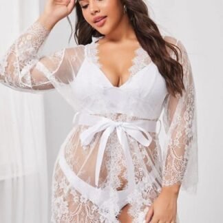 Enchanting Eyelash Lace Robe