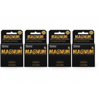 Trojan Latex Condoms Magnum Lubricated (3 count) - 4 Pack