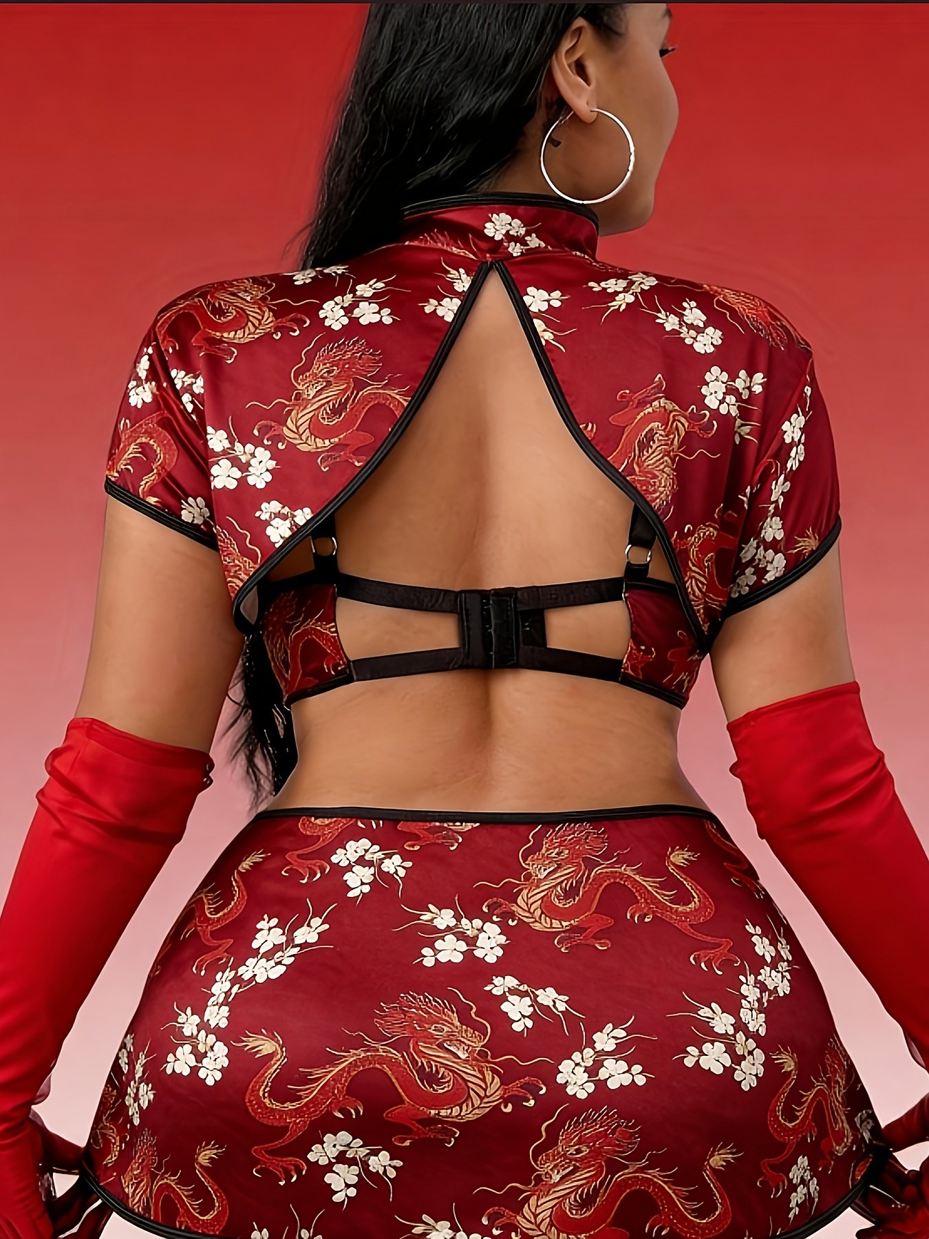 Exotic Floral Print Sexy Lingerie Sleepwear - Image 5