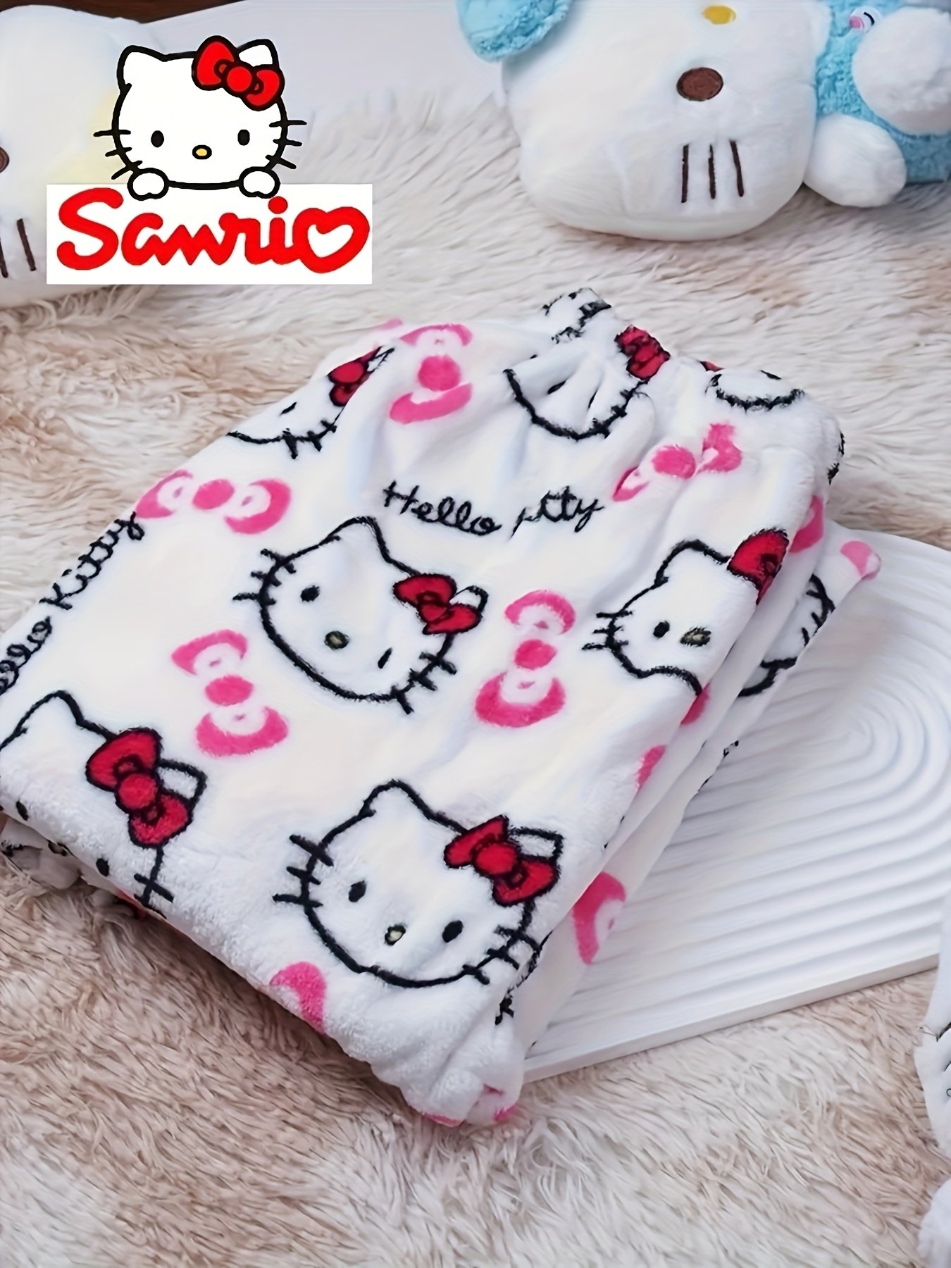 Sanrio Hello Kitty Men'S Loose Fleece Pants - Image 10