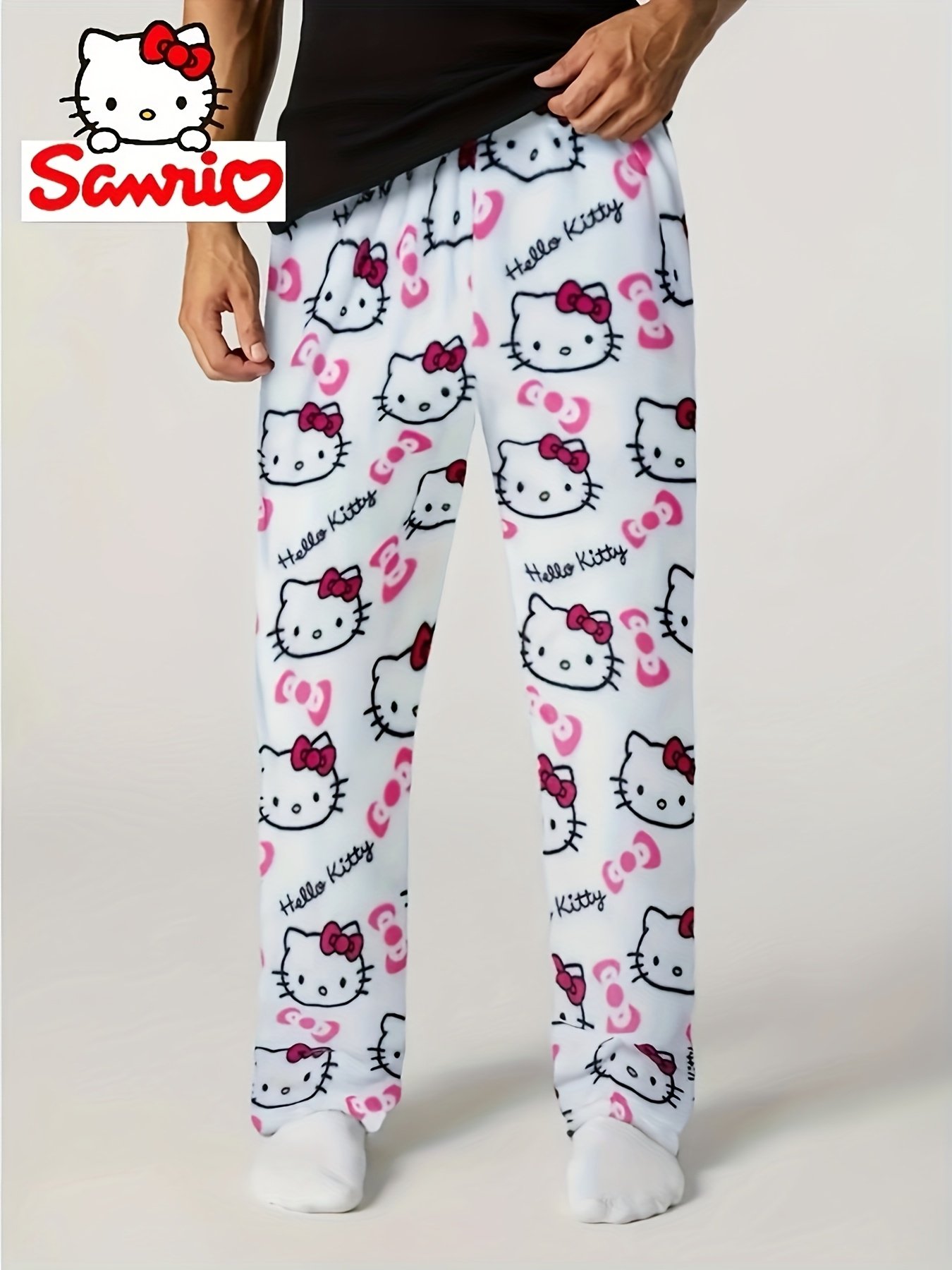 Sanrio Hello Kitty Men'S Loose Fleece Pants - Image 2