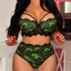 Lace Floral Bra And Panty Set