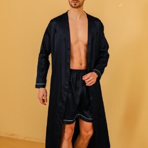 Elegant Solid Color Robe Set