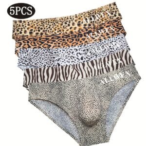 5pc Men's Underwear in Animal Print
