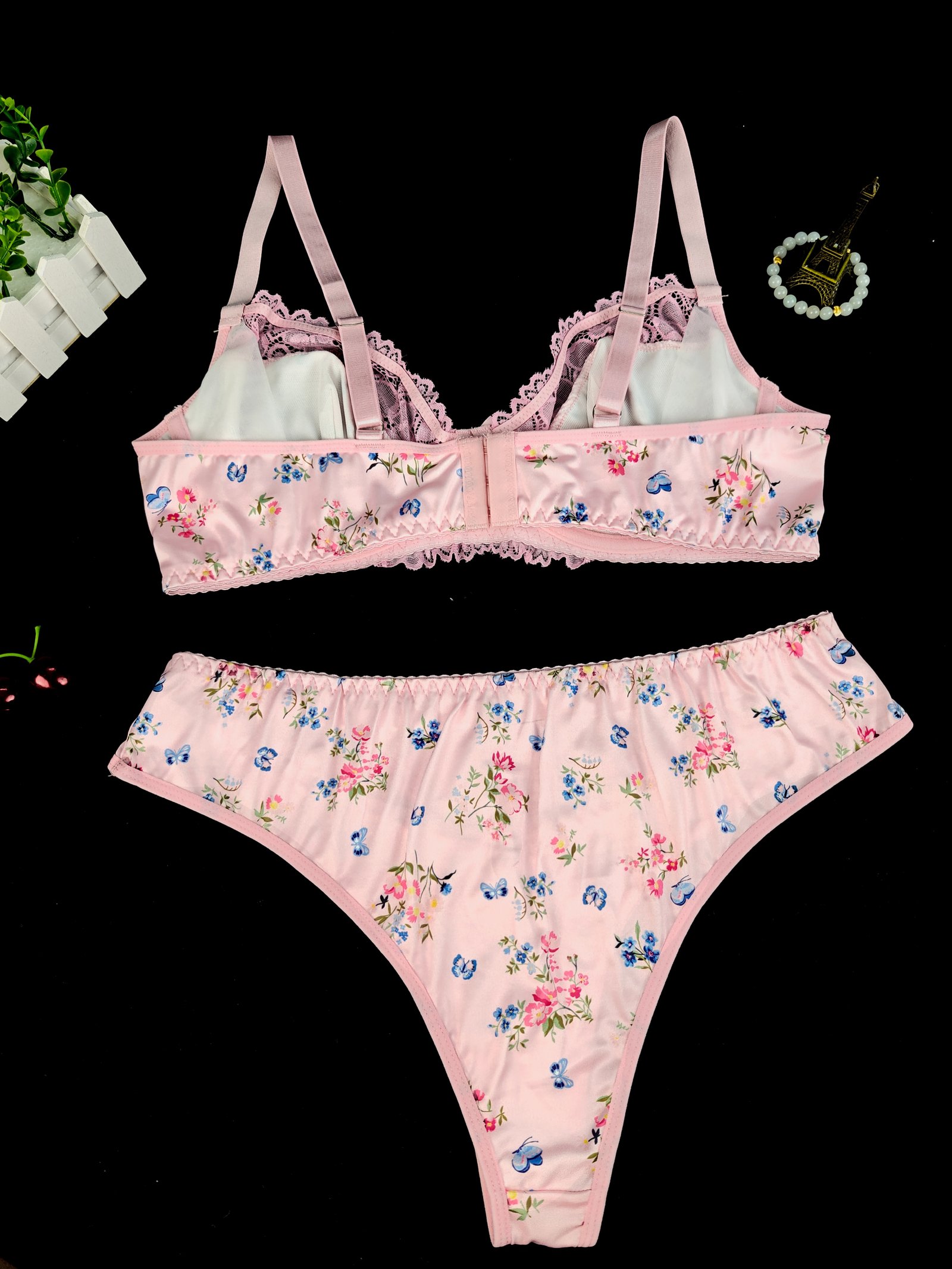 Fashion Pink Underwear and Panty Set - Image 3