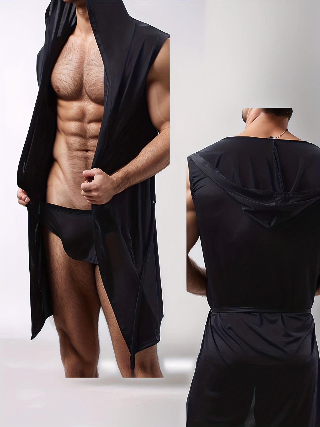 Men’s SoftEase Sleeveless Hooded Robe Set
