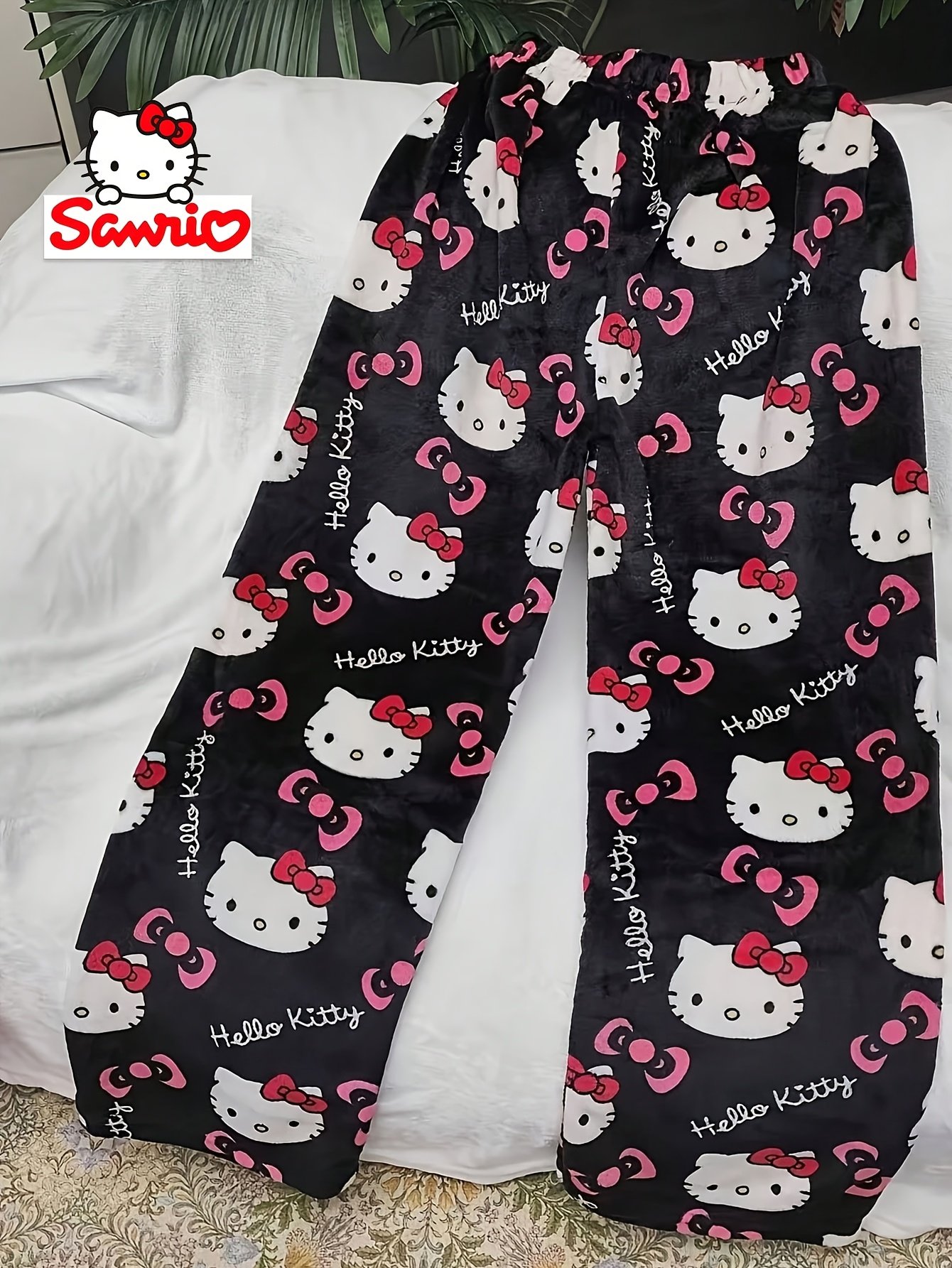 Sanrio Hello Kitty Men'S Loose Fleece Pants - Image 9